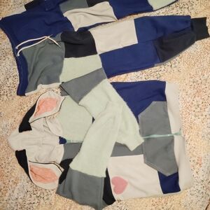 Color Block Hoodie and Joggers Set